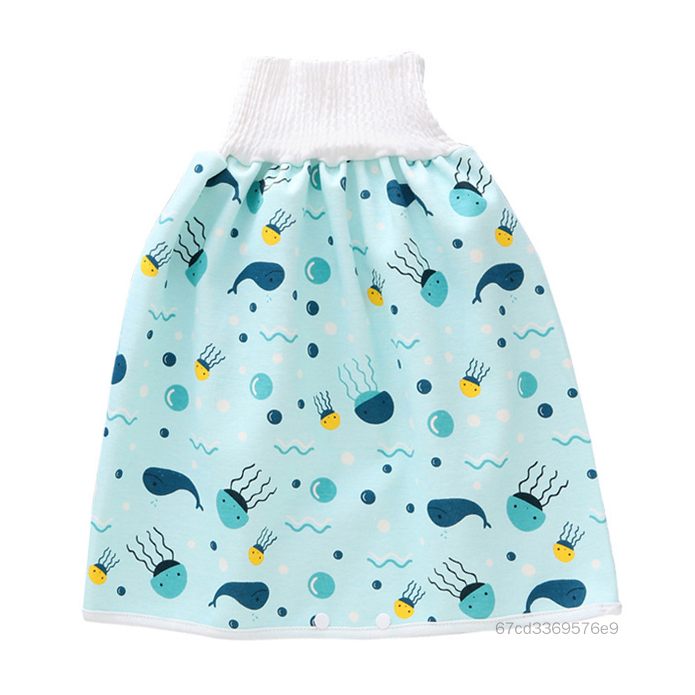 Comfy Childrens Diaper Skirt TPU Waterproof Fabric and Cotton Sleeping Potty Training 0~8T TF-Lil-VN