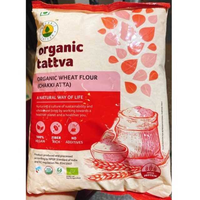 Bột Mì nguyên cám Organic Attava 1kg