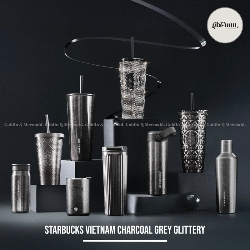 [Starbucks Vietnam] STARBUCKS BỘ SƯU TẬP DARK GREY GLITTER COLLECTION