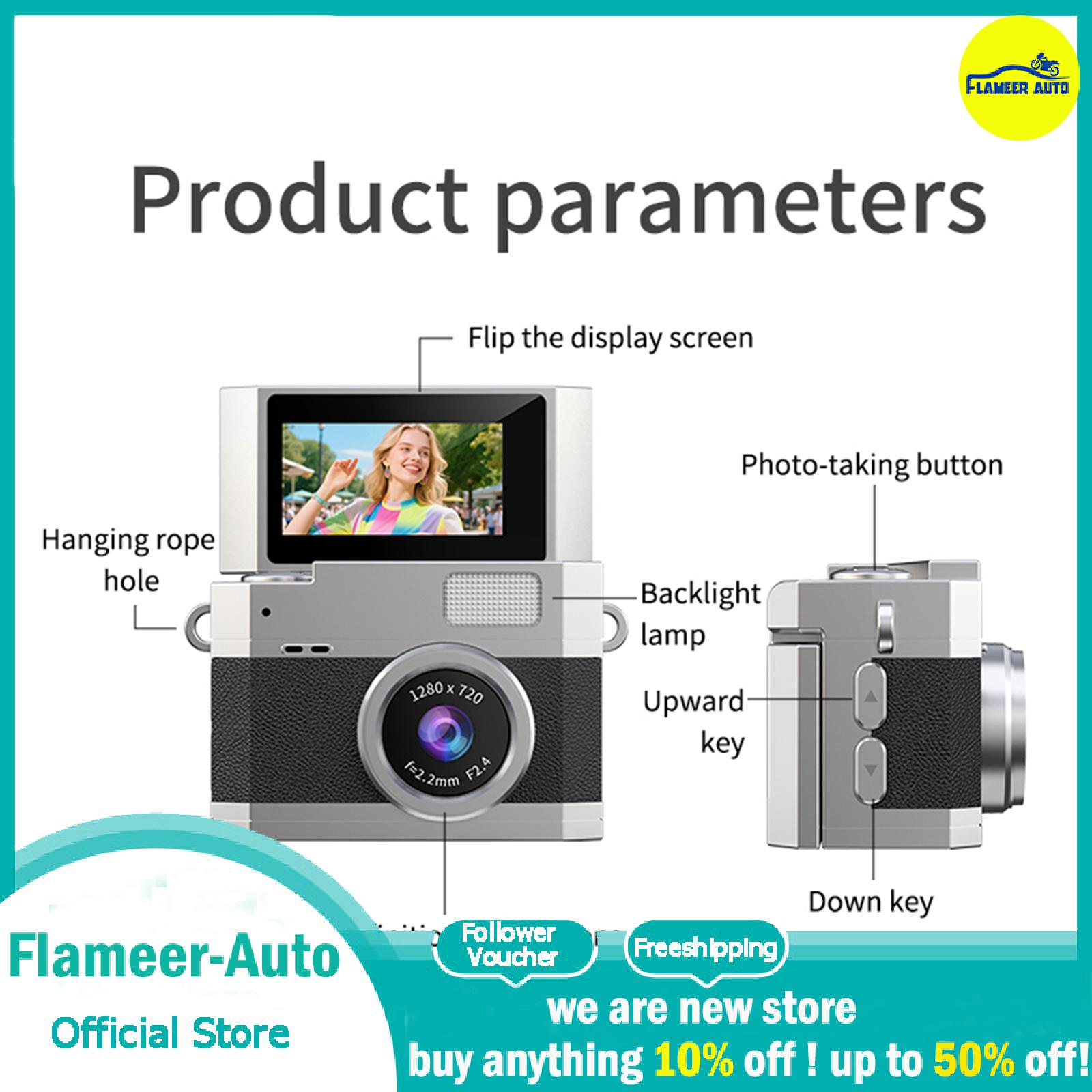 Flameer Phụ kiện camera Ảnh Nhỏ Gọn chuyên nghiệp xách tay Món Quà Cưới 0.96 Inch Màn hình hiển thị kích thước bỏ túi Cho Người Mới Bắt Đầu Thanh Thiếu Niên