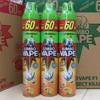 Bình Xịt Muỗi cao cấp Jumbo Vape hương chanh 600ml