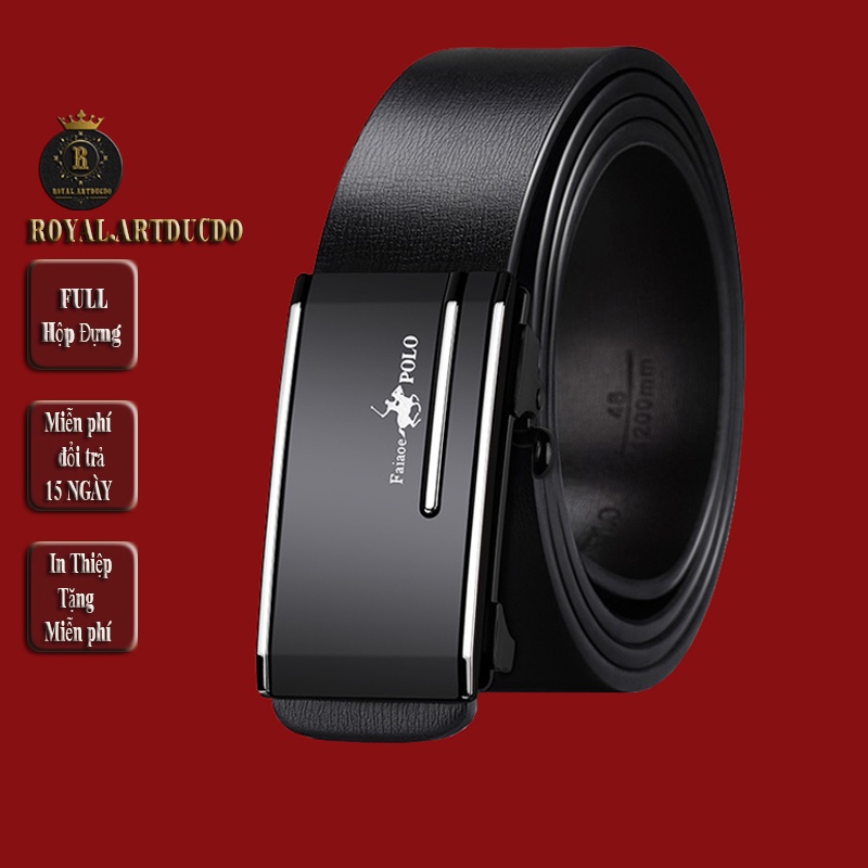 Thắt lưng nam FAIAOEPOLO chất liệu da bò full hộp đựng cao cấp - art36