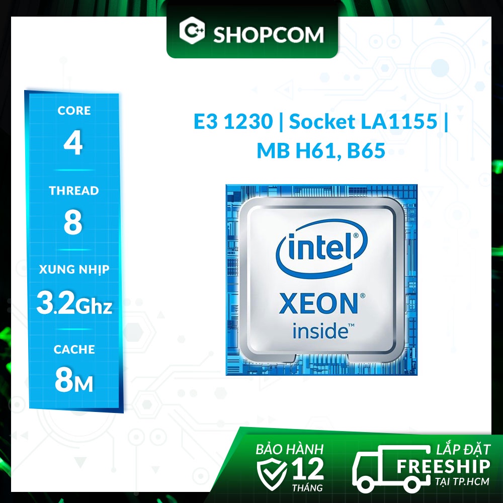 Intel Xeon E3-1230 - 4 Core 8 Threads 8M Cache