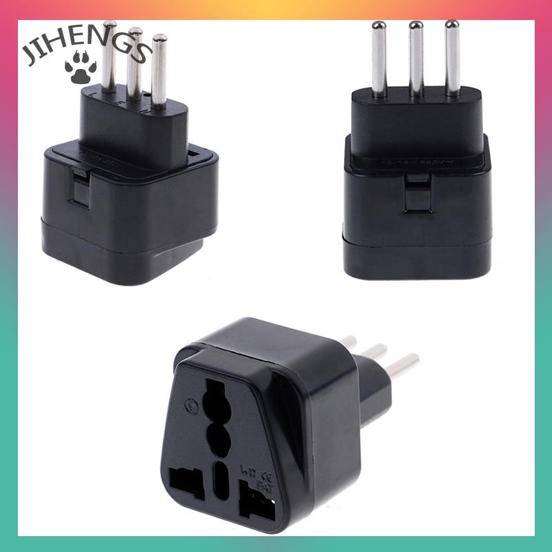 JIHENGS Universal UK US EU AU to italy 3pin travel plug converter plug adapter convert Harga  7 Ringgit*Penghantaran Percuma
