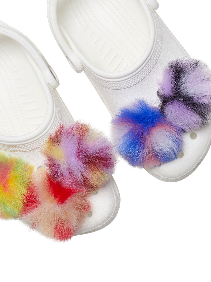 CROCS Jibbitz Dyed Puff 5-Pack Shoes Charm ราคา 890 บาท*ส่งฟรี