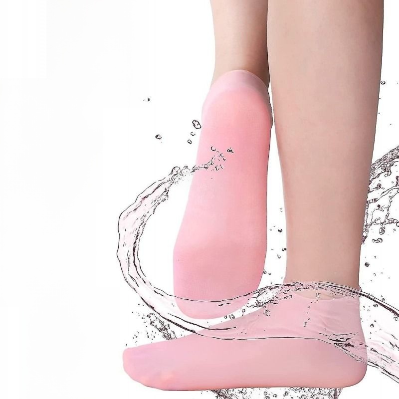 Silicone Socks for Women & Men | Full Foot Gel Heel Socks, Moisturizing Foot Protector for Heel Pain, Cracked Heels & Foot Care | Reusable Soft Heel Socks, Best for Athletes & Runners | Anti-Crack Gel Heel Protectors