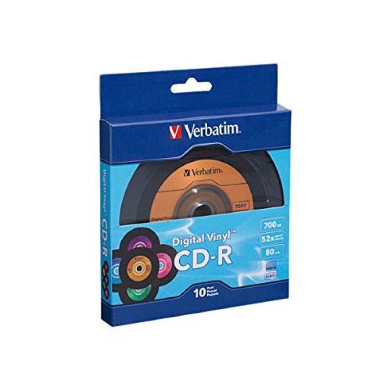 Verbatim CD-R 80min 52X with Digital Vinyl Surface - 10pk Bulk Box