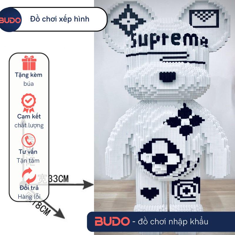 xếp hình le.go Gấu Bearbrick gấu bạo lực supreme 58cm 60cm phi hành gia lắp ráp mô hình cỡ lớn nanoblocks nano 3d