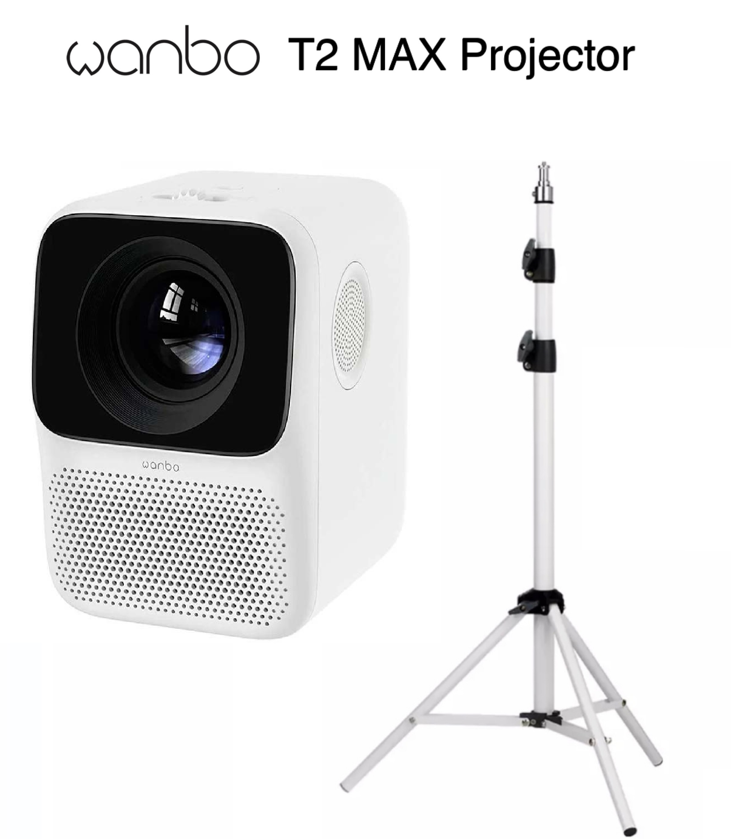 Wanbo Projector T2 MAX 1080P Android 16GB Side Projection Four-Way Keystone Correction Portable Mini Home Theater