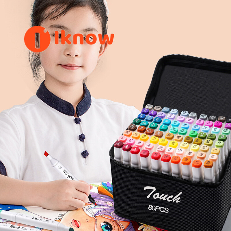 I Know Touch Bút Đánh Dấu Hai Đầu 80 60 48 40 36 30 24 Màu Chính Hãng Bút