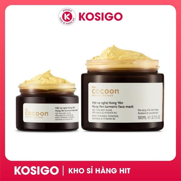 Mặt nạ nghệ Hưng Yên cocoon 30ml | Tinh chất từ nghệ giúp da đều màu, giảm thâm, sáng mịn