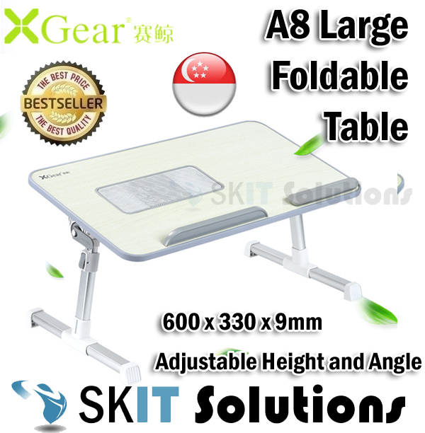 Xgear A8 Large Foldable Laptop Desk Table With Usb Cooling Fan