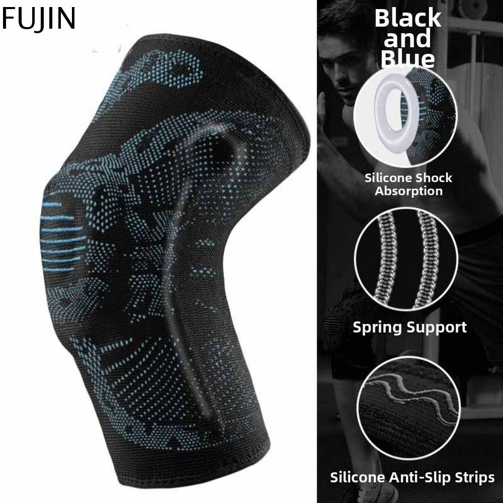 FUJIN Bảo vệ khớp gối Đai hỗ trợ đầu gối thể thao Thoáng khí Không trượt Đệm đầu gối Đồ thể thao Nylon đàn hồi Bao tay đầu gối Chạy thể thao