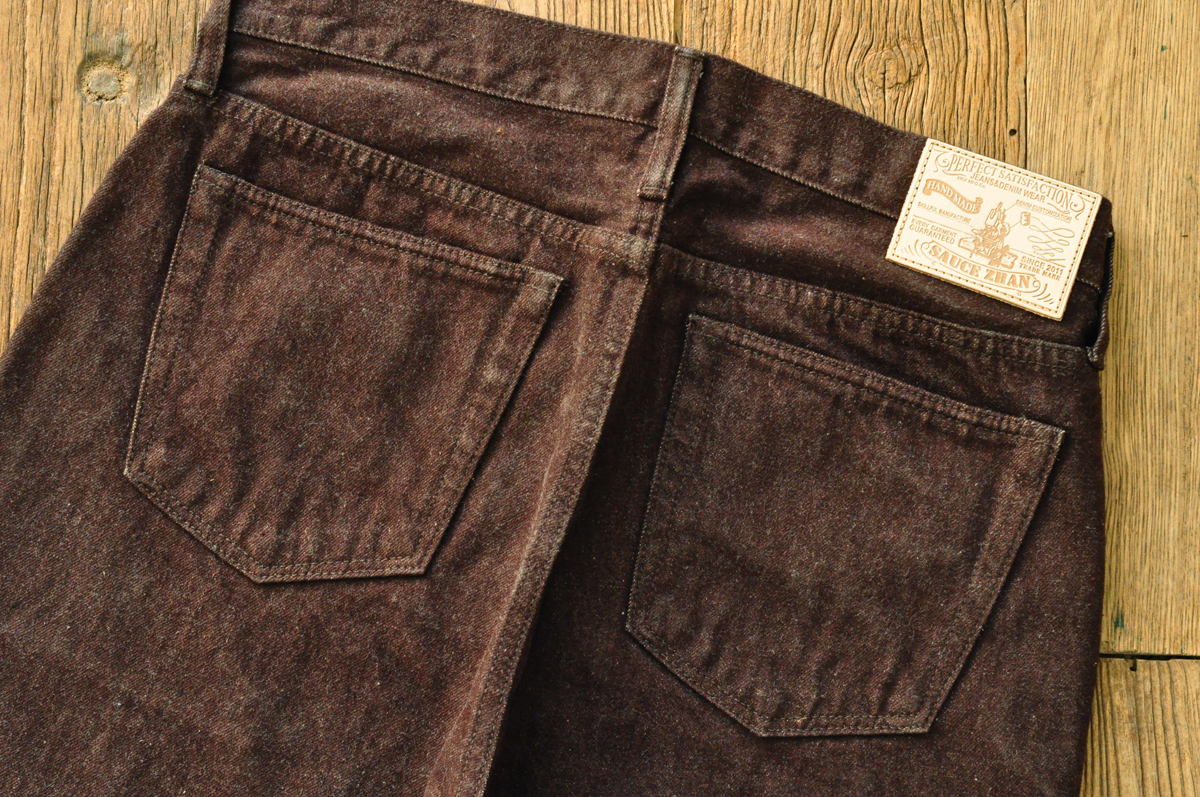 AQLKY Saucezhan Men Jeans Brown Jeans Men Jeans Trousers Selvedge Denim Jeans for Men Taper Fit Mens Jeans vintage 13.8 Oz FGUOP · v2