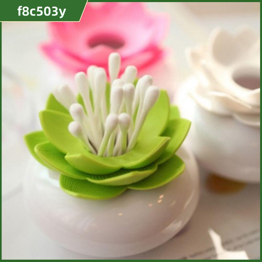 F8C503Y Di động Hộp đựng Hình Hoa Sen Hộp đựng tăm Hộp đựng tăm bông Hộp đựng tăm Hộp đựng