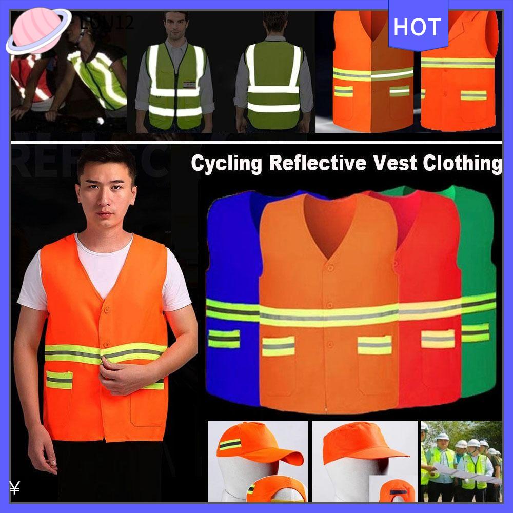 FEBRUARY RAIN DIGITAL GOODS Cảnh báo an toàn Miếng dán Áo phản quang thể thao chạy bộ Đa phong cách Khả năng hiển thị cao Quần áo phản quang đạp xe phía trước Áo Vest Bảo hộ lao động xây dựng