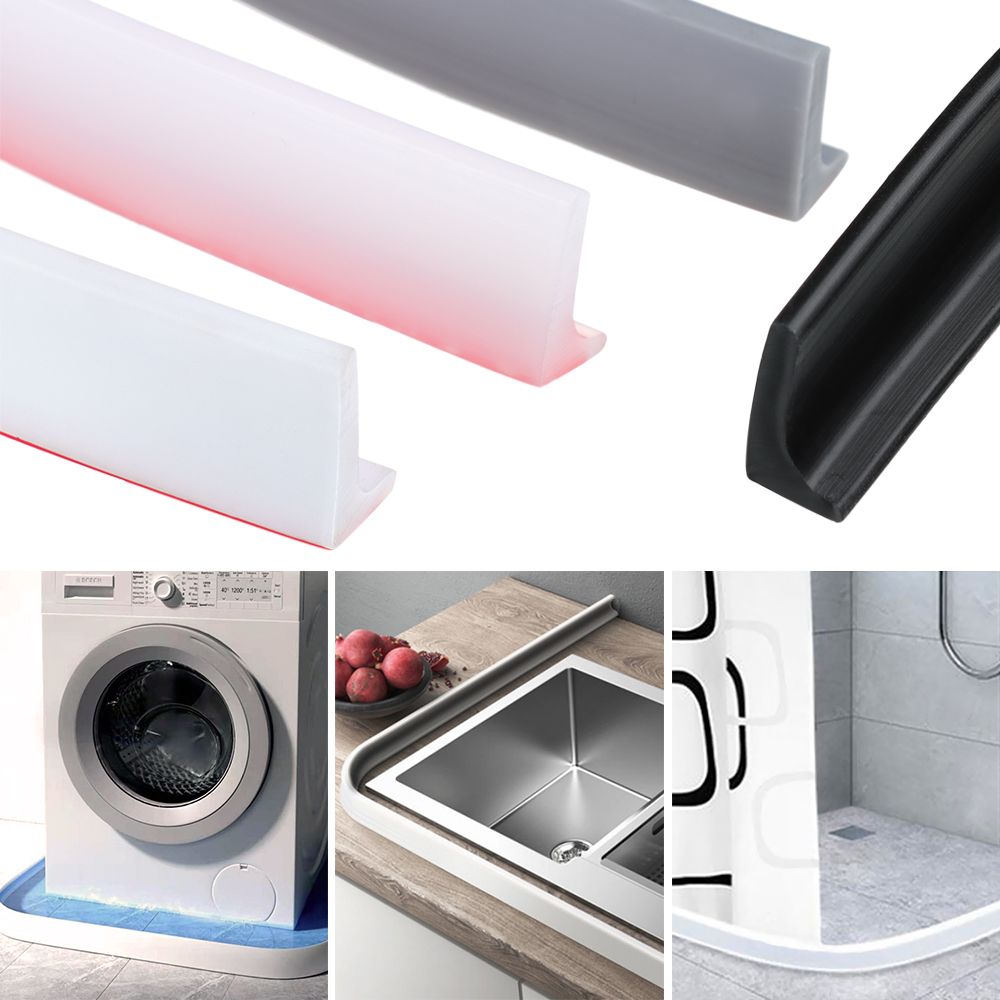 W5YR Phụ Kiện phòng tắm Uốn cong Khô và Ướt Tách Vòi hoa sen Đập Nhẹ Lũ lụt Rào Cản Tự Dính Nước Giữ Lại Dải Nước Stopper Cửa Dưới Niêm Phong Dải