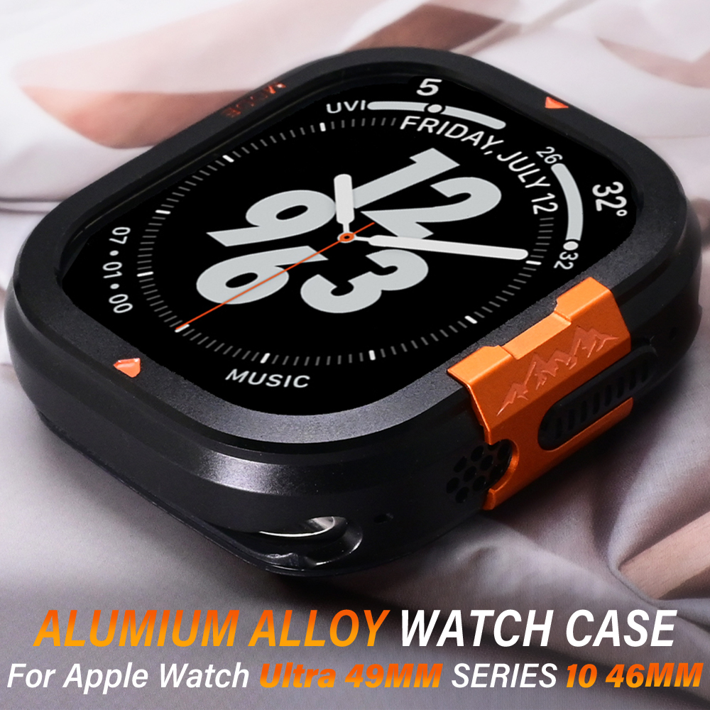 Case for Apple Watch Ultra2 49mm Series 10 46mm อลูมิเนียมอัลลอยด์เต็มฝาครอบกันชนกรอบ iWatch 10 46mm Ultra 49mm Watch Cover กรณีป้องกันโลหะ ราคา 382 บาท*ส่งฟรี