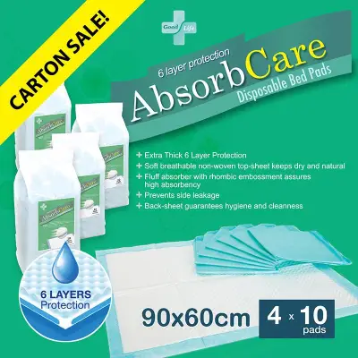 Carton Sale! [XL Size] Ultra-absorbent Elderly Incontinence / Maternity / Bed / Pee Pads 90x60cm - 40pcs