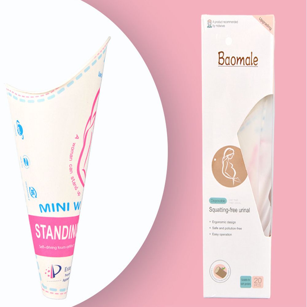 WFGV88 12/20pcs Stand Up Female Urination Device Foldable Disposable Portable Pee Paper Cup Hygienic Leak-Proof Women Urinal Funnel - 2