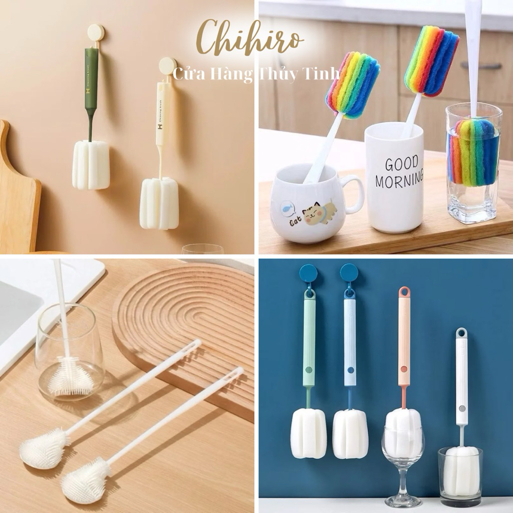 Cọ Rửa Both Biển Vệ Sinh Bình Sữa, Dụng Cụ Rửa Ly Silicon Lau Sạch Vết Bẩn - Chihirostore.decor