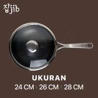 JIB Wok Pan Stainless Steel SUS 316L / Wokpan Honeycomb Food grade / Wajan Stainless Steel Anti Lengket