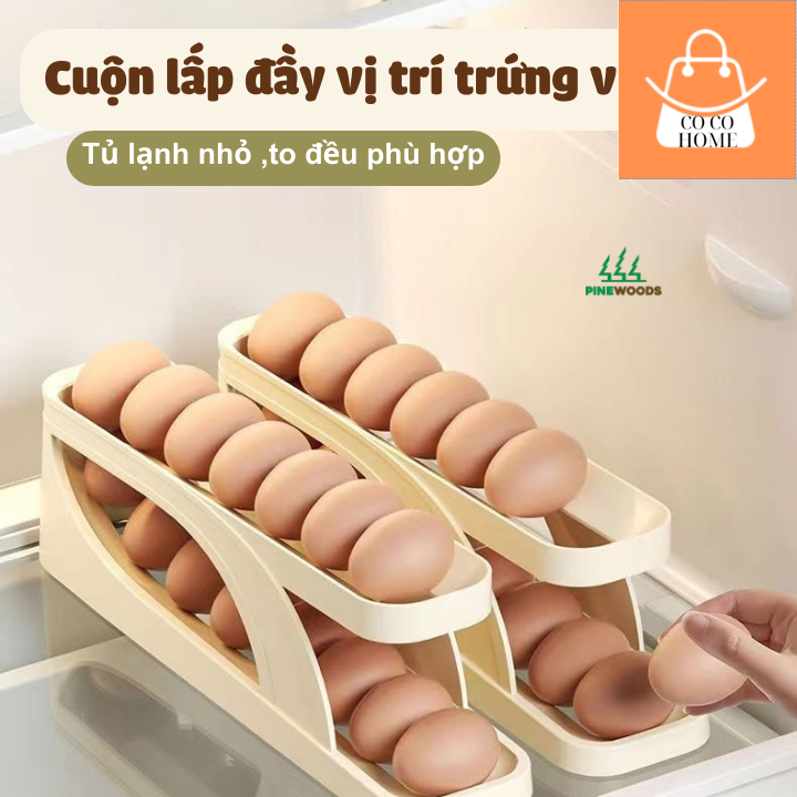 [Buy 2 get 1] 2-layer smart compact design premium refrigerator egg tray save space