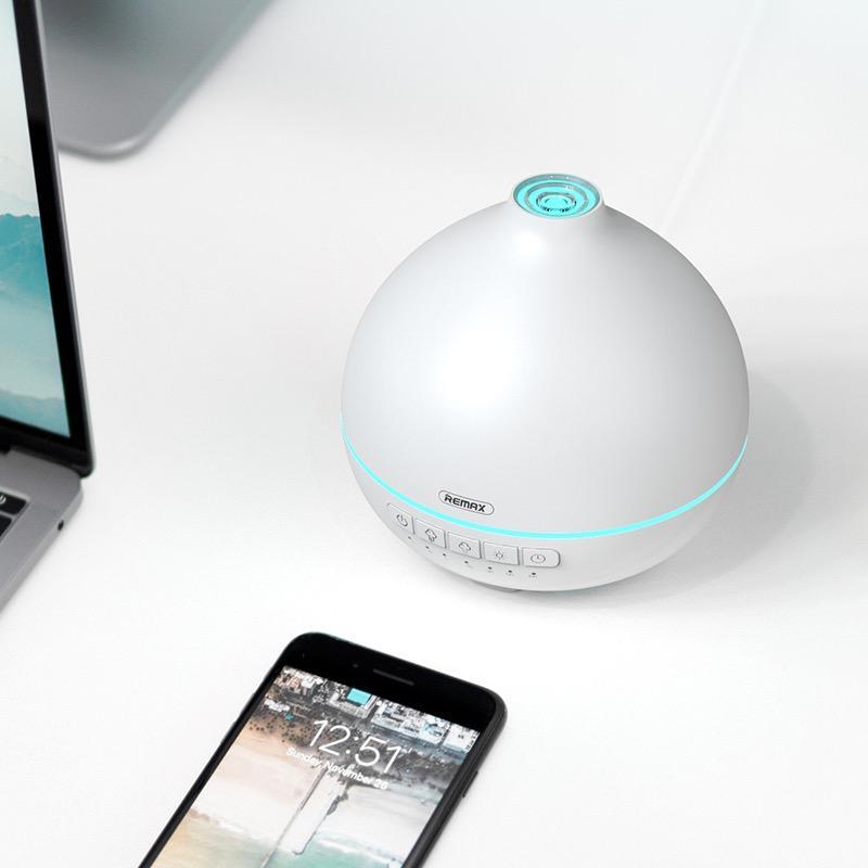 Hong Kong Remax New Products Mute Ambience Light Zen Aromatherapy Humidifier Lack of Water Power Intelligent Timing Easy to Cleaning Singapore