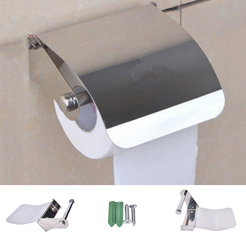 【Hàng sẵn sàng】 Hộp đựng giấy vệ sinh phòng tắm bằng inox hộp cuộn khăn giấy giá treo tường