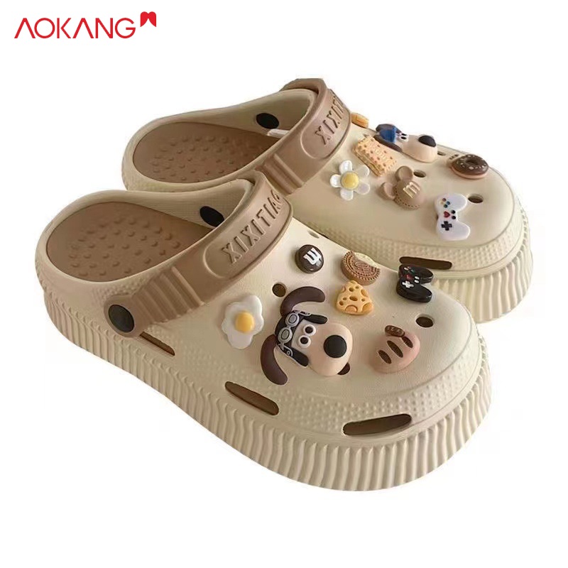 AOKANG dép nữ xinh dép có quai dép nữ kiểu mới Giày tổ ong đế dày cho nữ trong nhà Dép đế dày chống trượt mới cho nữ đồ mặc ngoài