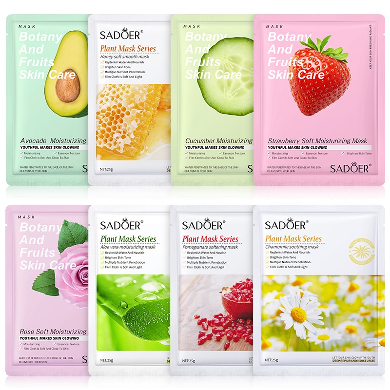 Combo 50 mặt nạ mask nội dịa trung cấp ẩm dưỡng da,mặt nạ hoa quả serum dưỡng trắng mặt nạ trái cây Muzini MN02-50