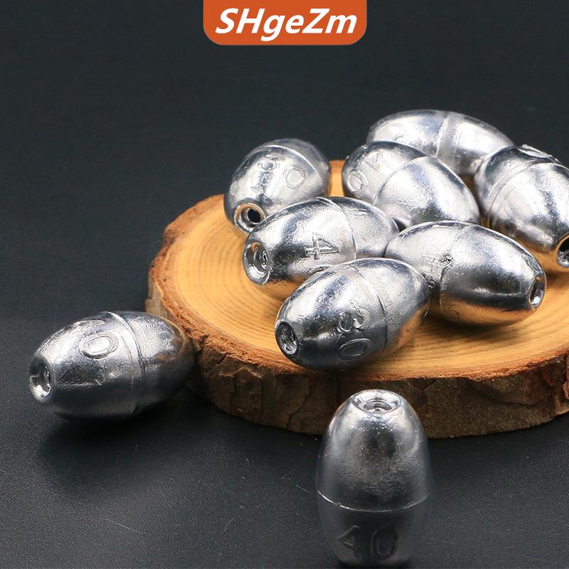 [COD] SHgeZm 100pcs Olive hình dạng cá chì Trọng lượng Sinker mùa thu trọng lượng bổ sung Sinker cá giải quyết phụ kiện