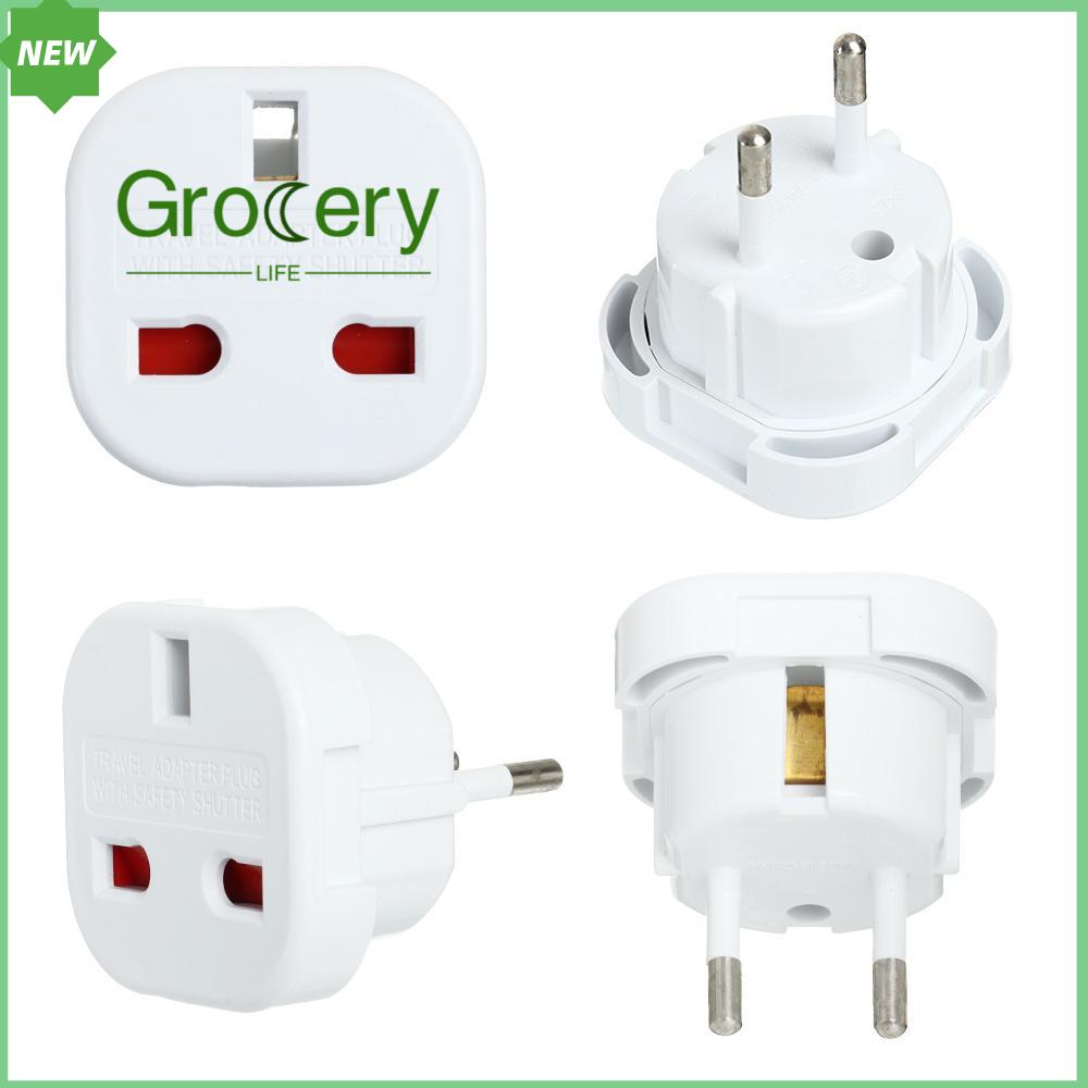 GROCERY LIFE 1/5/10pcs Du lịch Phụ Kiện Tường Ổ Cắm Sạc điện Du lịch Adapter Ổ cắm Cắm ANH để EU Chuyển Đổi Nối ổ cắm