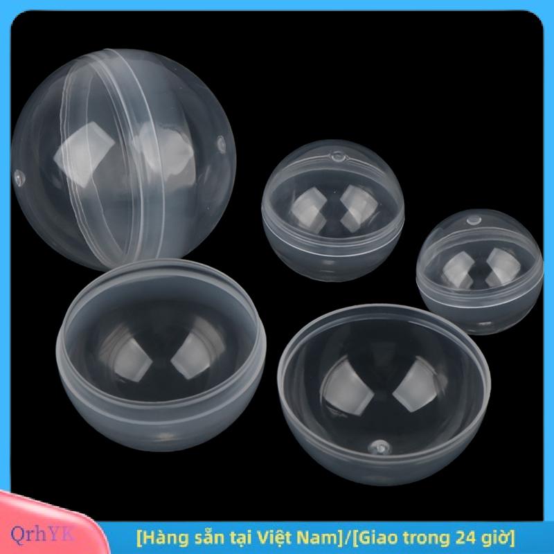 Charm [Hàng sẵn tại Việt Nam] 50pcs rõ ràng viên nang đồ chơi bóng món quà nhỏ container cho DIY lưu trữ bất ngờ Đảng ủng hộ gumball chủ