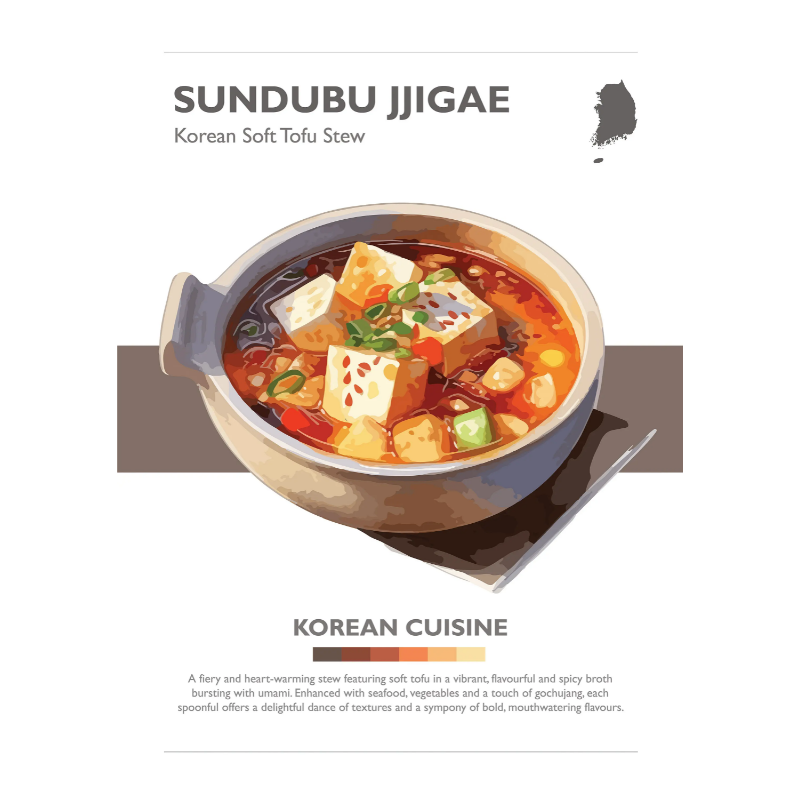 Korean Food Poster Bulgogi Bibimbap Gimbap Kimchi Sundubu Jjigae Canvas Painting Minimalist Wall Art Picture Kitchen Home Decor