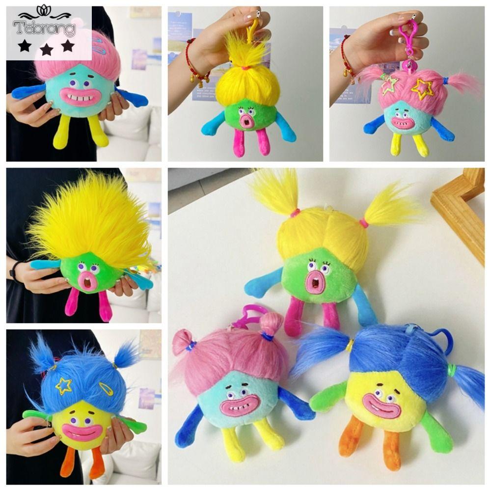 TEBRANG Miệng xúc xích Móc khóa nhồi bông Miệng xúc xích Búp bê chiên Búp bê Hoạt hình Tự làm Trang trí phòng