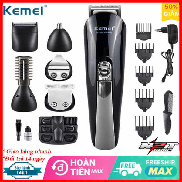 tăng đơ cắt tóc, tong do cat toc, Tông đơ tạo kiểu tóc đa chức năng 6in1 Kemei KM-600 Hãng phân phối chính thức nhập khẩu