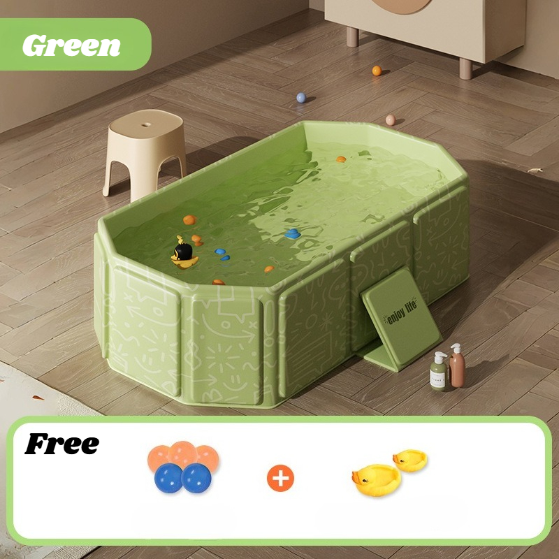 SKISOPGO Foldable Baby Bath Bucket Household Child Swimming Pool No Need To Install Kids Shower Barrel Portable Newborn Bathtub