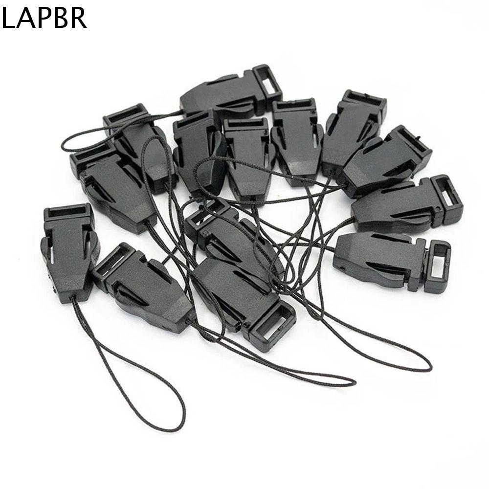 LAPBR Trang sức Phụ Kiện 10Pcs Mini Dây Đeo điện thoại Đen ID Chủ Thẻ Dây buộc Khóa Khóa có thể tháo rời Nhựa Khóa Điện Thoại di động Khóa
