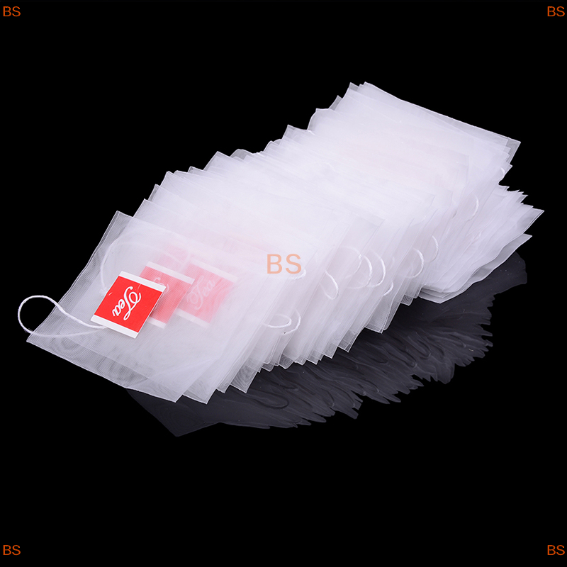 BS 100 CÁi Túi Trà rỗng bằng Nylon dụng cụ pha trà Bộ lọc gia vị thảo mộc Mới Túi lọc trà