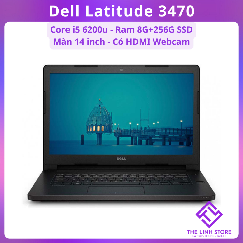 Dell Latitude 3470 Laptop with 14 Inch Screen - Core I5 6200U Ram 8g 256g Ssd Giá 3,348,000 Đồng*Miễn phí vận chuyển