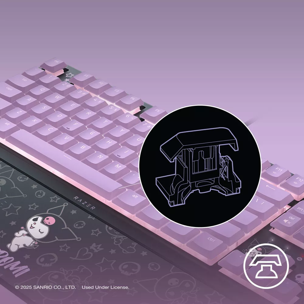 Razer Ornata V3 Tenkeyless Kuromi Edition Low-profile Mecha