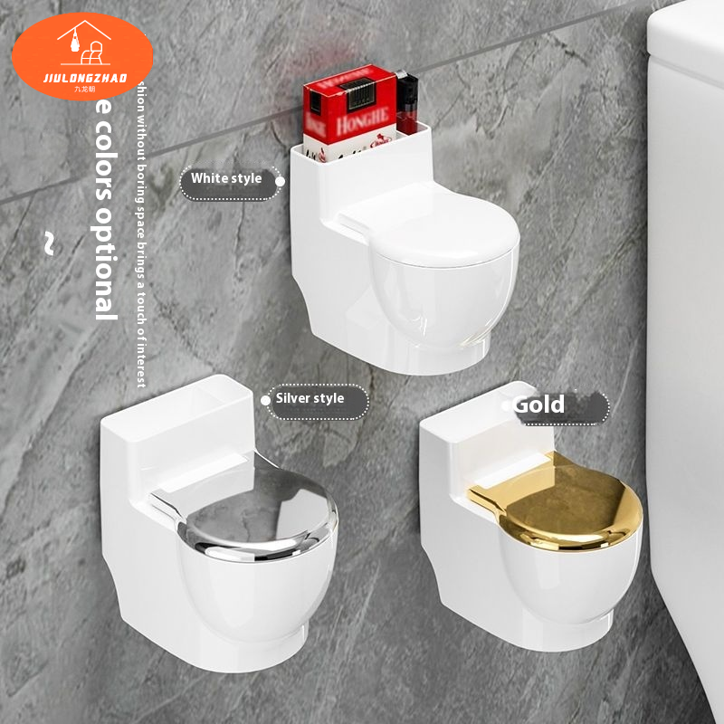 Nhà vệ sinh gạt tàn sáng tạo hộ gia đình treo tường phòng khách nhà vệ sinh có nắp gạt tàn ngăn tro bay hương vị khói dày