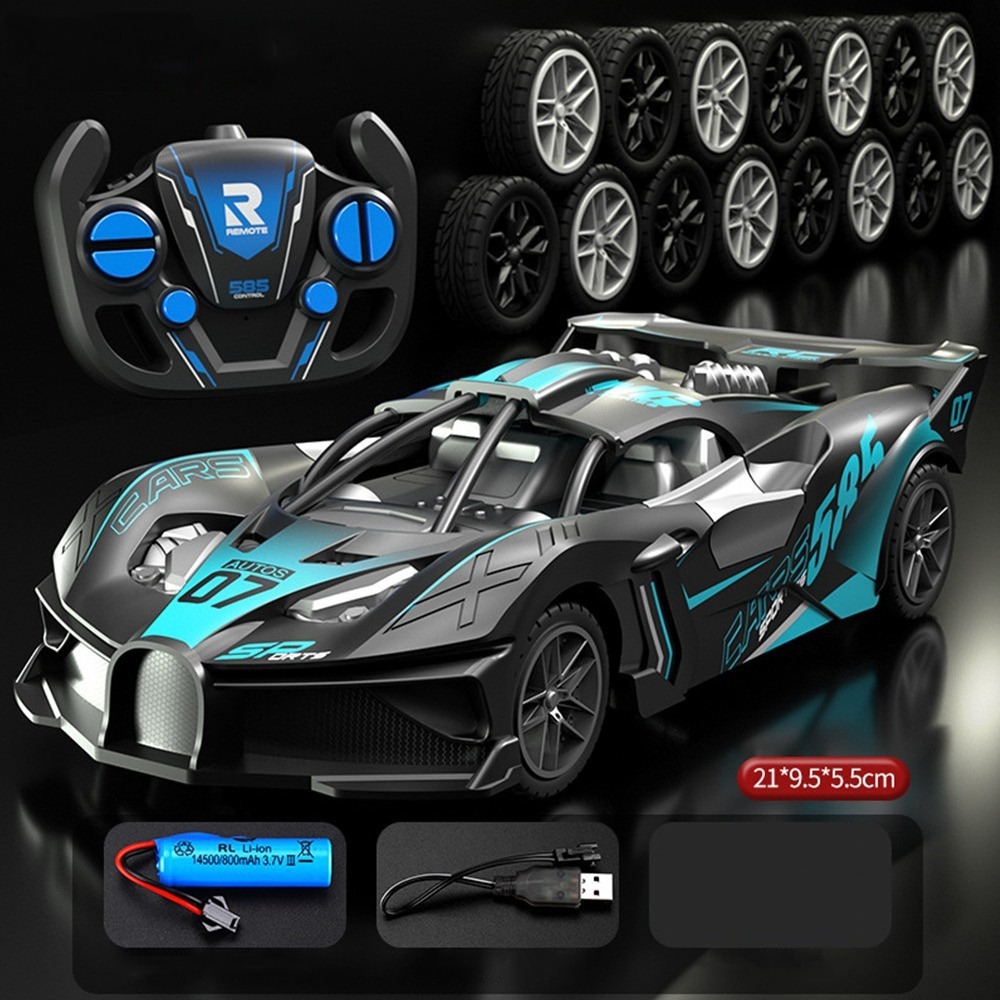 LETIGO Xanh cam Xe Drift RC Nhựa Điện Đồ chơi xe cộ Sáng tạo Thể thao đua xe Xe biểu diễn RC Quà tặng đồ chơi - 2