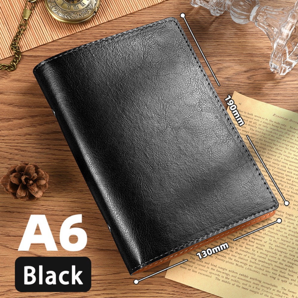 Vintage A5/A6 Notebook Loose-Leaf Detachable Shell Travel Journal PU Leather Diary Book School Office SDFF