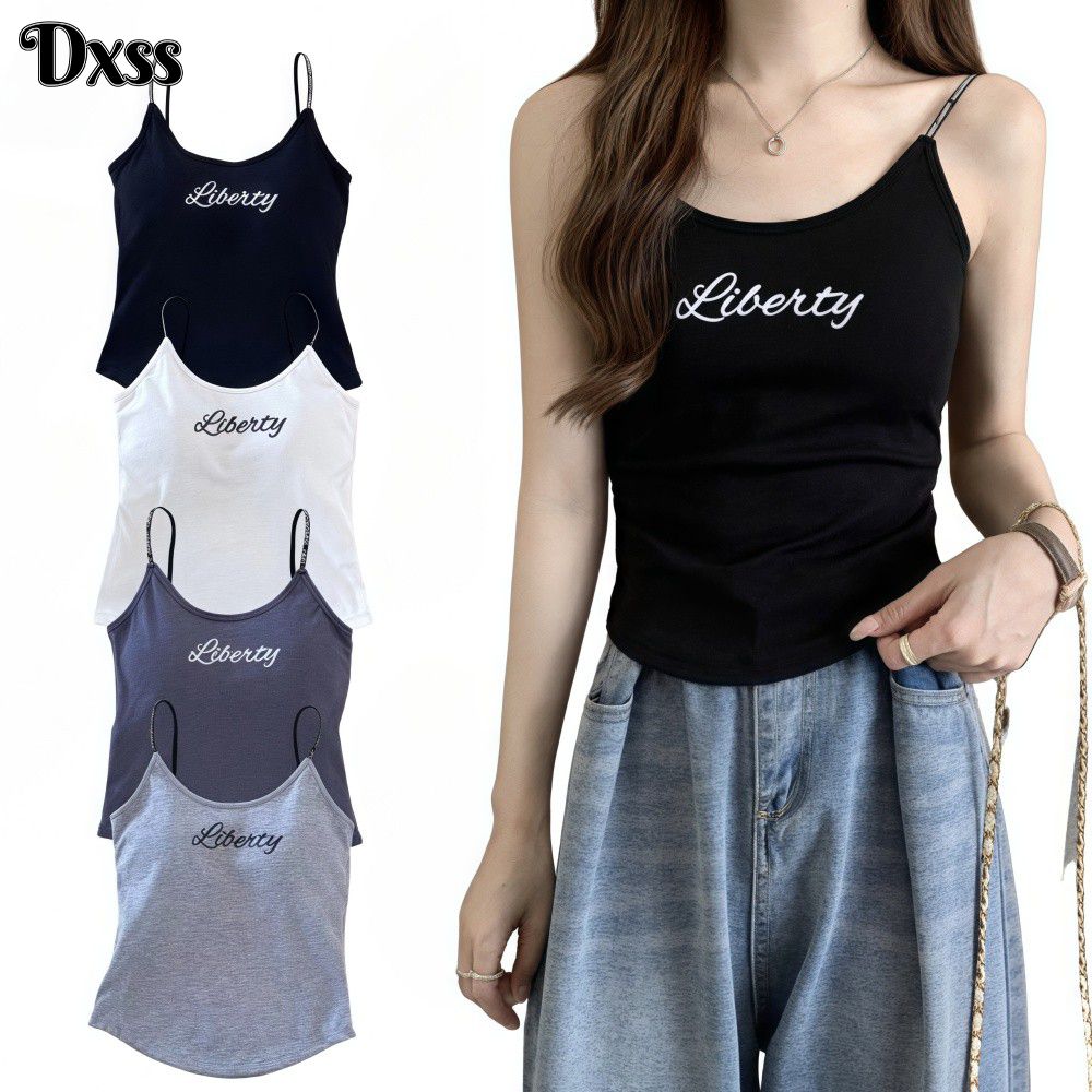 Women Y2K Tops Women's Sleeveless Crop Tops Punk Letter Print Casual Cute Tops 90s Vintage Crop Tops ราคา  18 บาท*ส่งฟรี