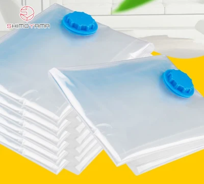 SHIMOYAMA Home Convenient Vacuum Bag Storage Organizer Transparent Clothes Organizer Seal Compressed Travel Saving Space Bags 4PCS Vacuum Compression Bags(40×50 or 50×70)