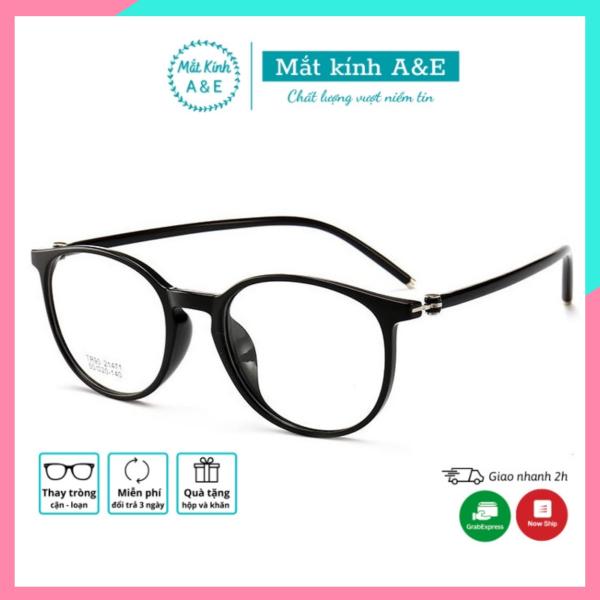 Giá bán Gọng kính cận nhựa dẻo A&Eeyewear kính mắt tròn nữ thiết kế trẻ trung năng động 21471