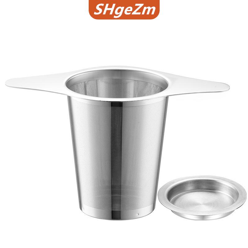[COD] SHgeZm Trà Infuser với xử lý, thép không gỉ trà khuếch tán lưới tốt bộ lọc, treo trên ấm cốc để dốc lỏng trà