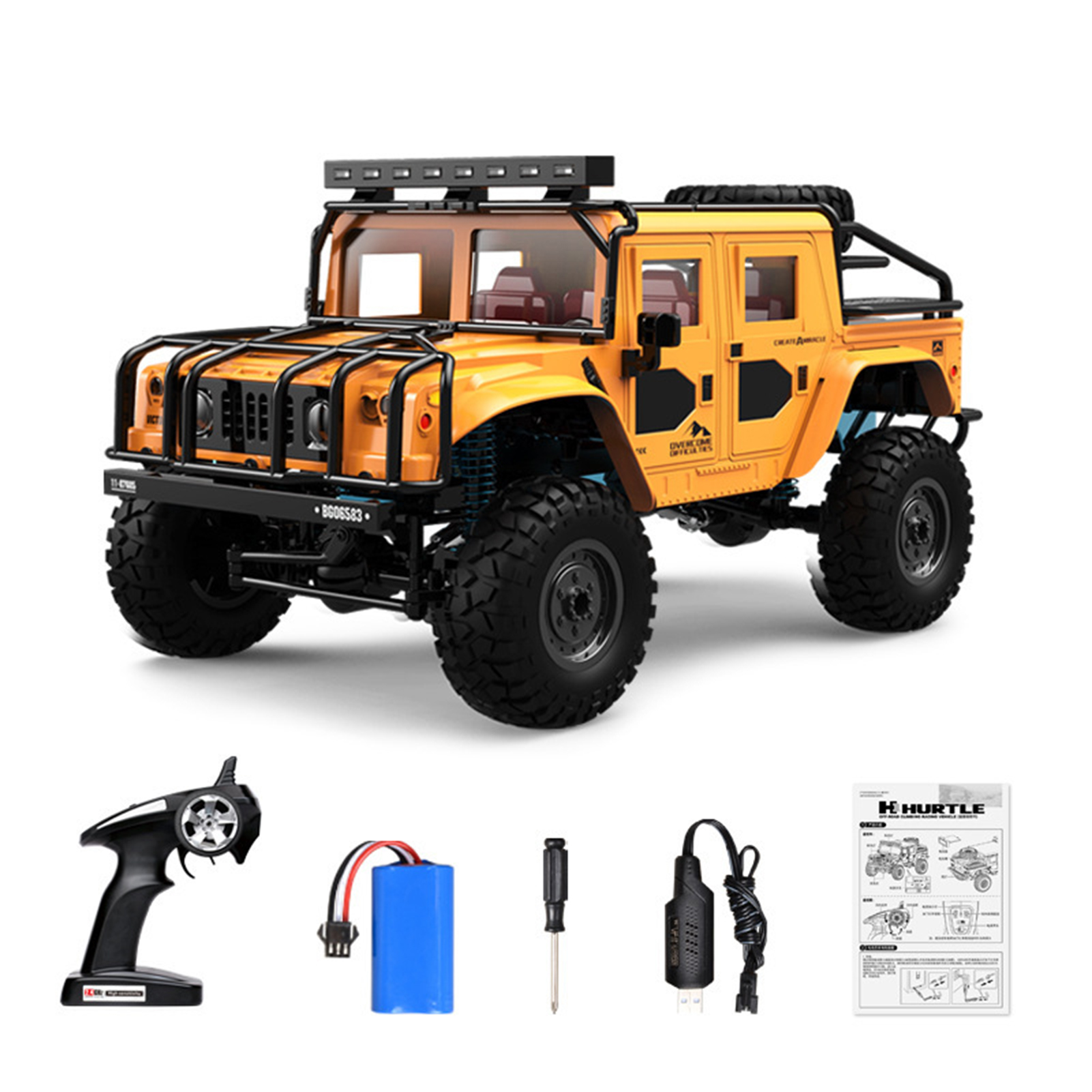microgood Remote Control Off-Road Car with LED Light 4 Wheels Drive Electric 2.4GHz RC Truck Rechargeable Kids All-terrain Crawler Vehicle Toy Toddlers Boys Girls Gift ราคา 2,773 บาท*ส่งฟรี